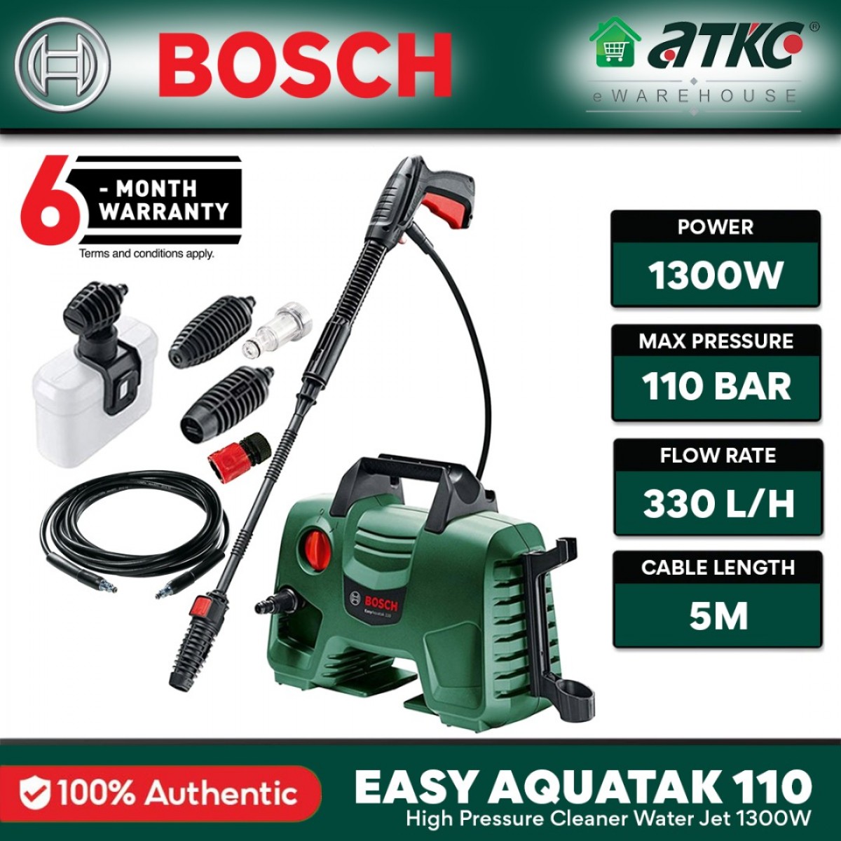 Bosch Easy Aquatak High Pressure Cleaner Water Jet Bar W