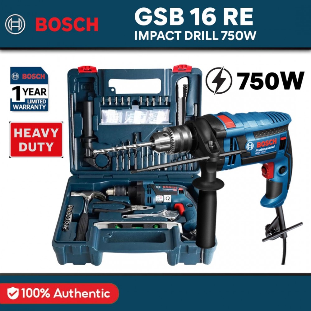 Bosch Gsb Re Heavy Duty Impact Drill W C W Accessories Set