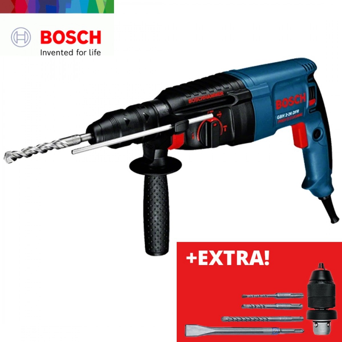 Bosch GBH 2-26 DFR Rotary Hammer Professional With SDS-Plus 3-Modes ...