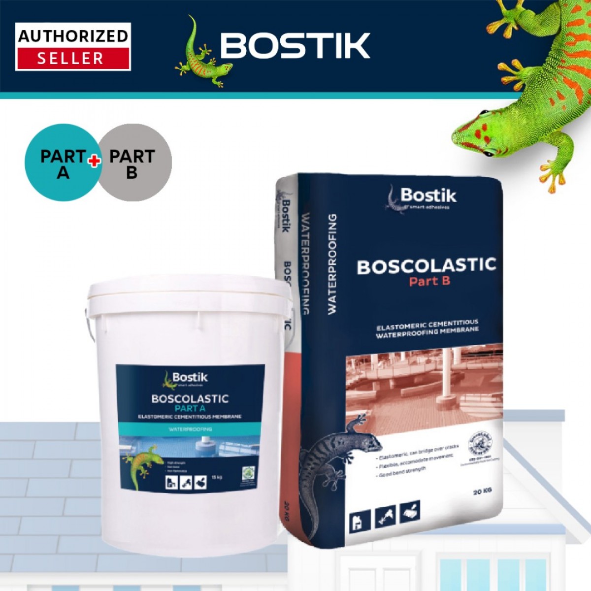 Bostik Block C750 Boscolastic Elastomeric Cementitious Waterproofing ...