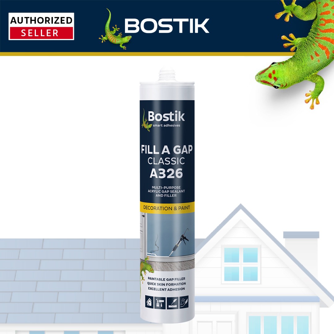 Bostik A326 Fill A Gap Classic, High Bond Strength, Can Be Overpainted With  Acrylic Paint 450G - White