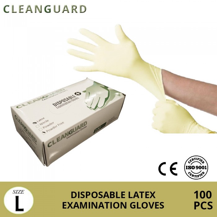 Cleanguard Disposable Latex Powder Free Examination Glove 100PCS/BOX ...