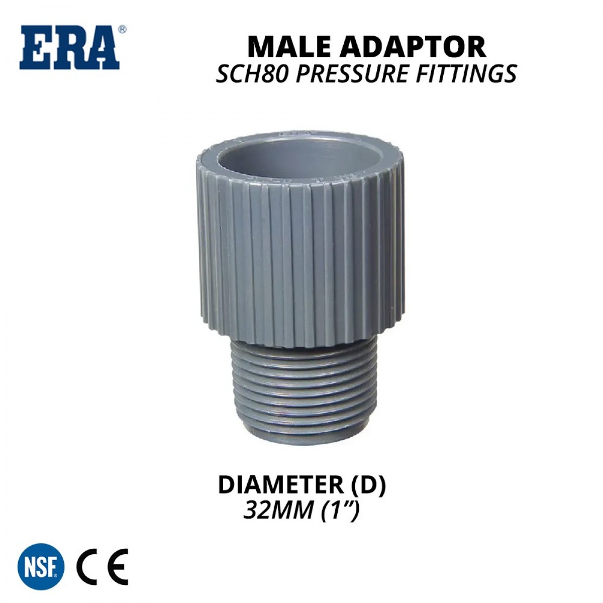 ERA NPT/BSPT SCH80 Pressure Fittings US8012 Male Adaptor 1