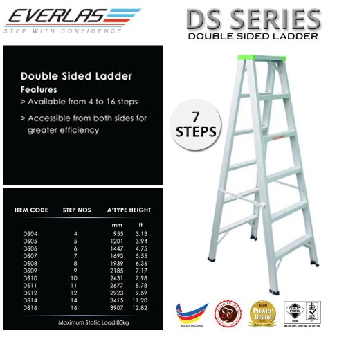 Aluminium ladder 7 on sale step price