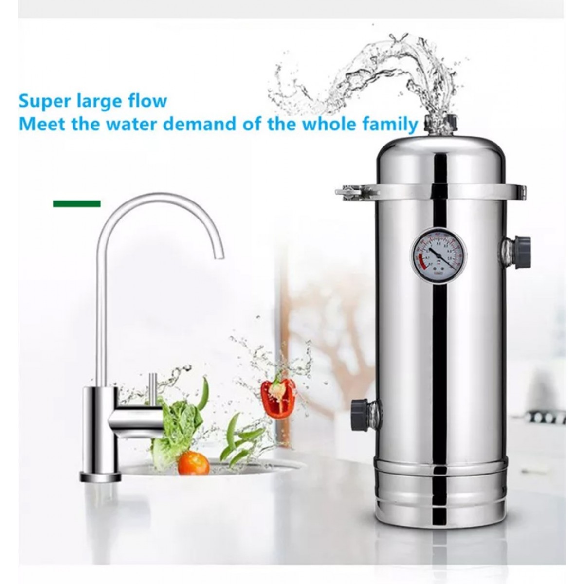 Home Store SUS304 Stainless Steel Whole House PVDF Ultrafiltration ...