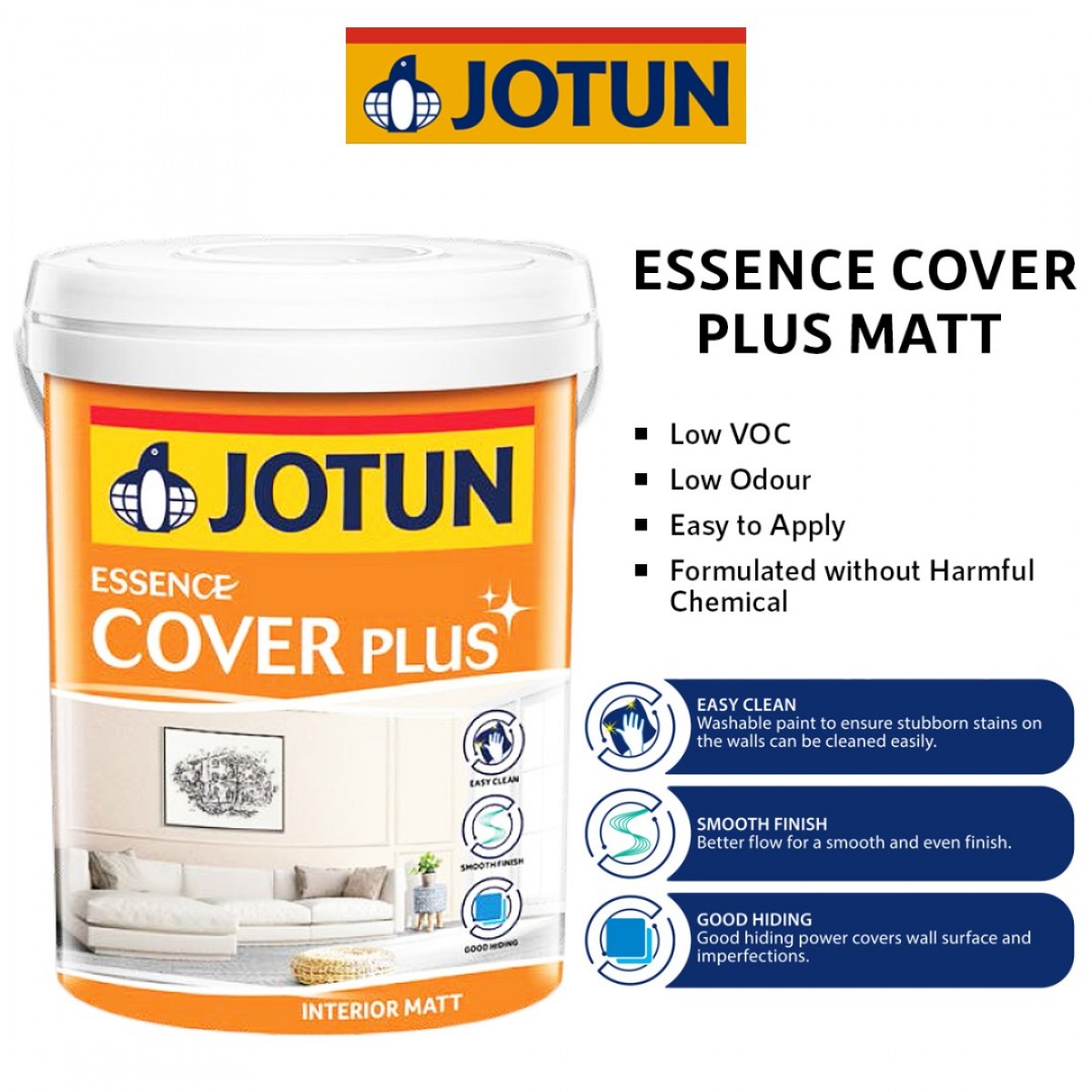  Jotun Paint  Essence Cover Plus For Interior 15L Matt 