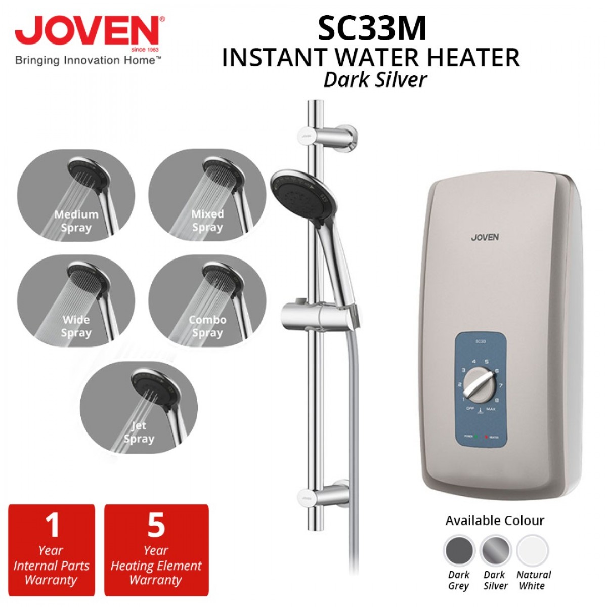 Joven SC33M SC Series Instant Water Heater without Pump