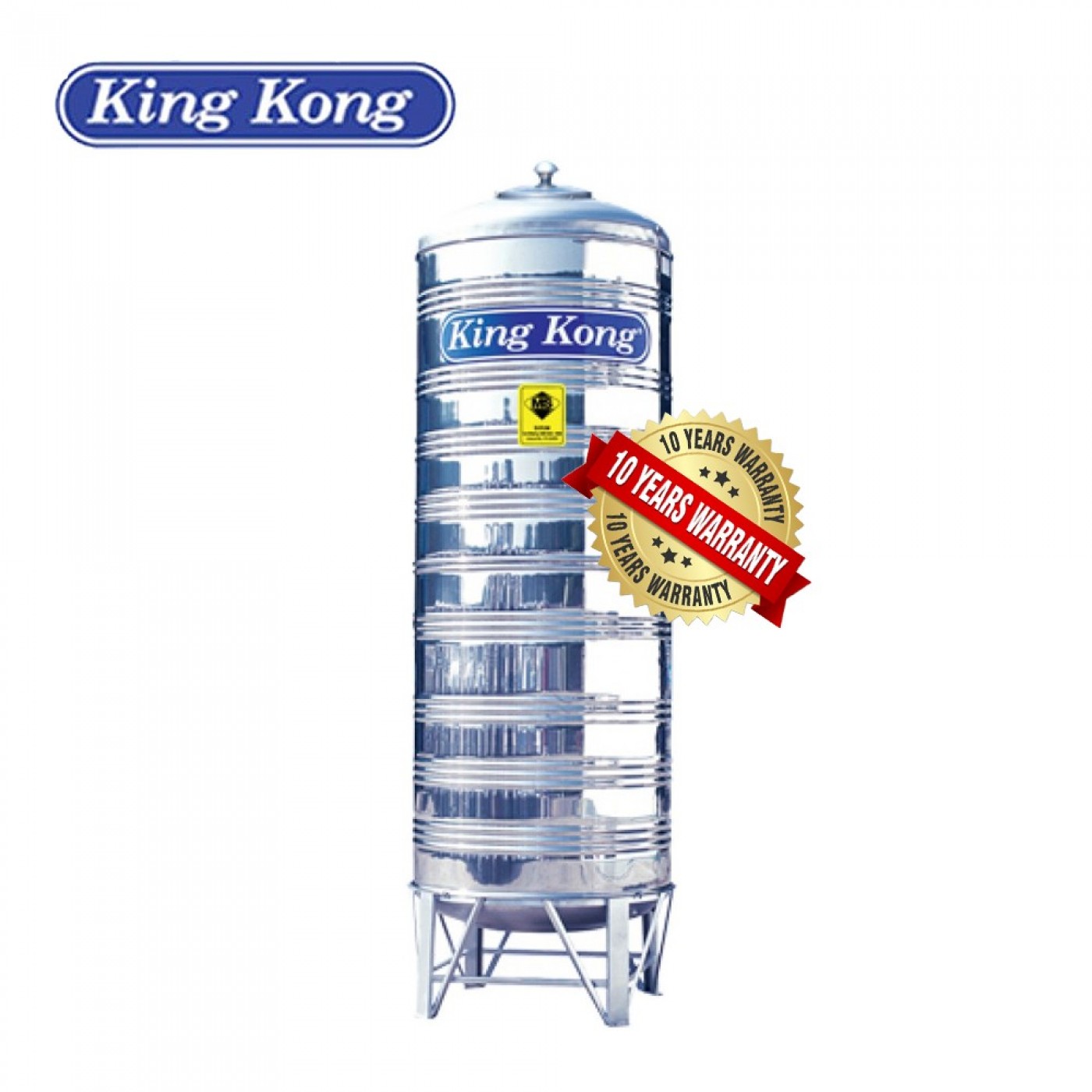 King Kong Stainless Steel Vertical Water Tank Round Bottom with Stand |ATKC