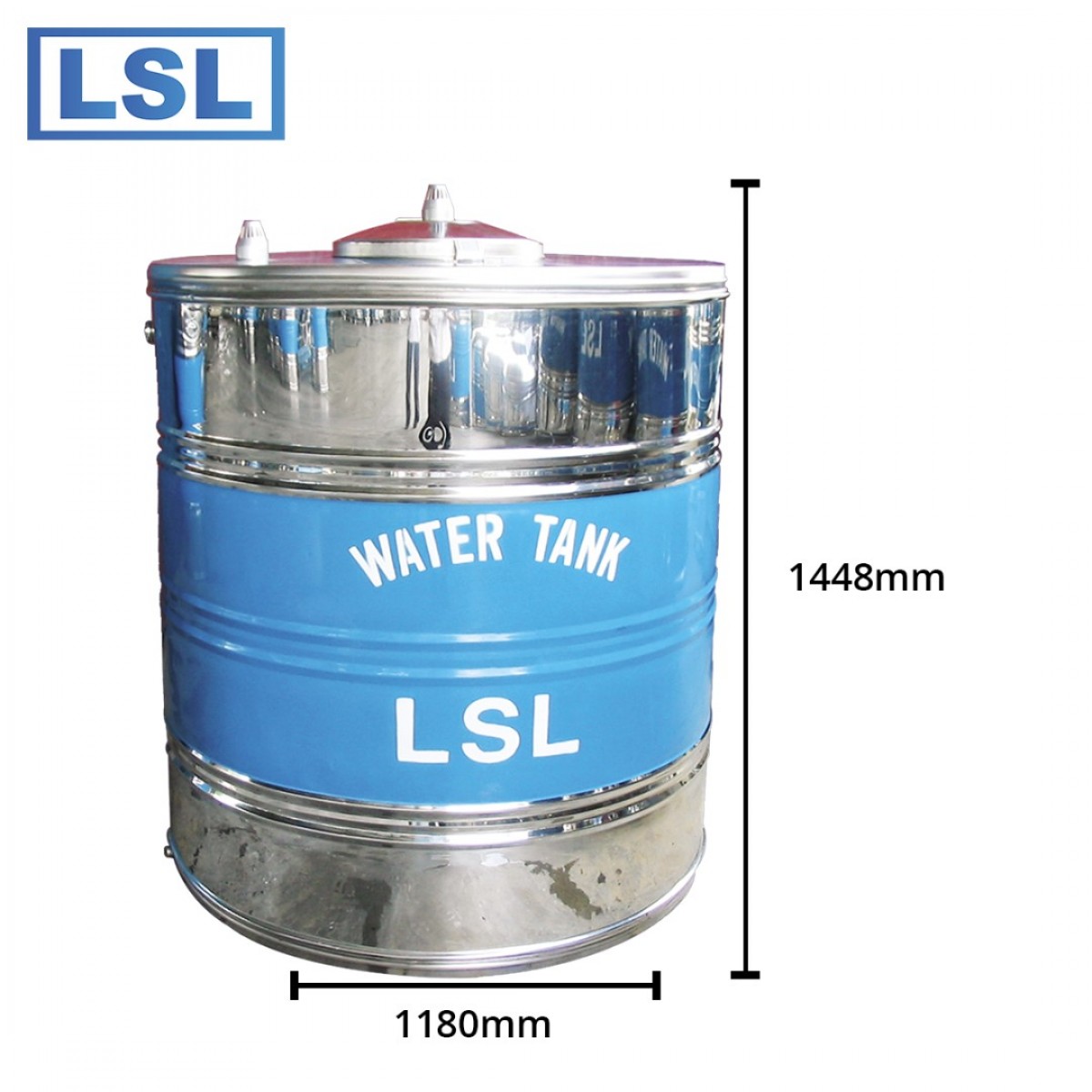 Lsl Ff118h Flat Top And Bottom Without Stand Sus304 Stainless Steel Water Tank 1350l300g 4207