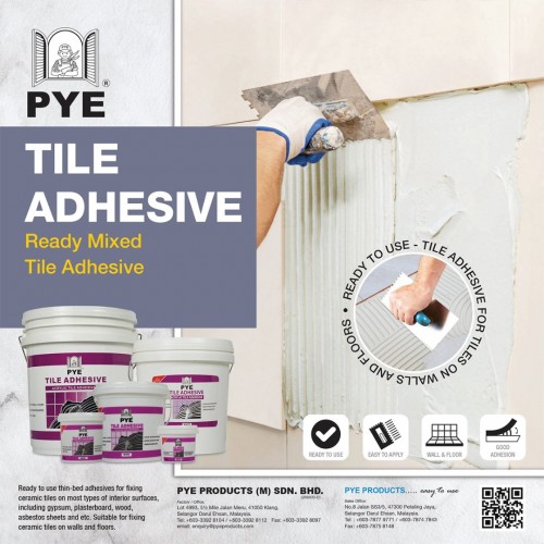 PYE 0.5kg Tile Adhesive Glue Tile (White)