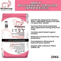 Real Strong Max K Bio Chemical Fertilizer Npkm 8 8 20 2 25kg