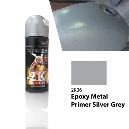 Samurai Paint 2K Coat 2K06 Epoxy Metal Primer Silver Grey 400ML