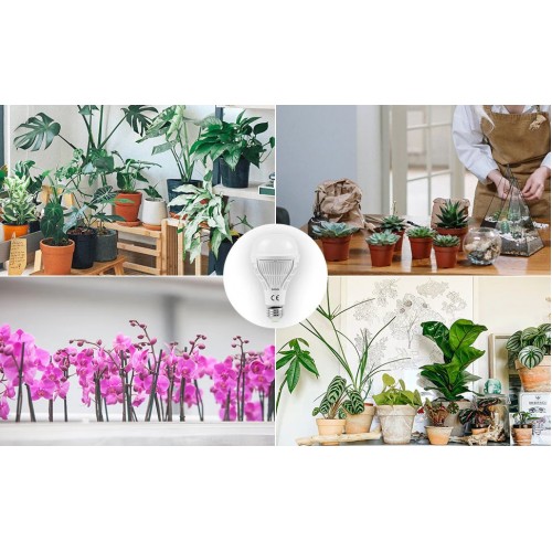 SANSI 15W ECO LED Grow Light Bulb 4000K Daylight Full Spectrum E27 And  Sunlight White Grow Light Lamp For Indoor Garden Houseplants/Greenhouse  (2PCS/BOX)