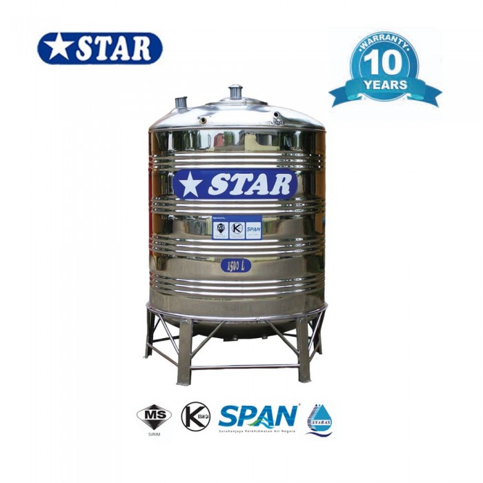 Star stainless steel water tank