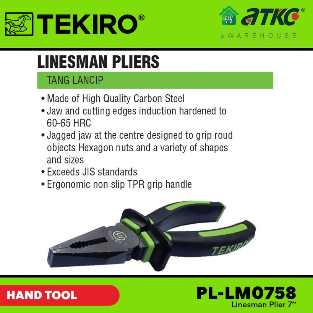 Tekiro Pl Lm0758 Linesman Pliers 7