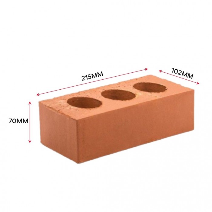 Kia Lim Facing Brick 3 Holes 215MM (L) x 102MM (W) x 70MM (H) - 1PC